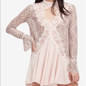 Free People Tell Tale Cutout Lace Tunic